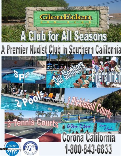 naturist camping california|Glen Eden Sun Club